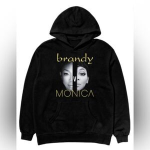 Brandy vs Monica Verzuz woman's Hoodie sweatshirt r&b hoodie black size‎ small